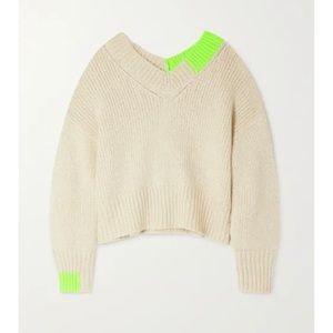 NWT Helmut Lang Two-tone Knitted Sweater